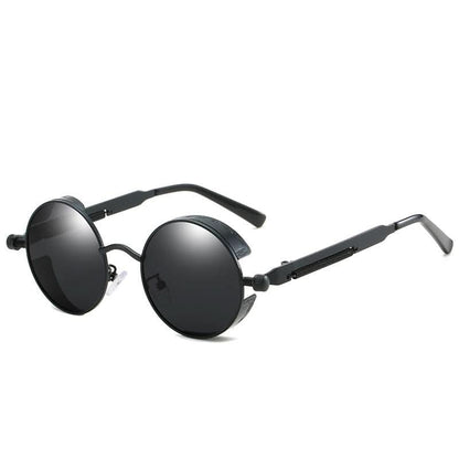 Vintage Round Steampunk Sunglasses Polarized UV400