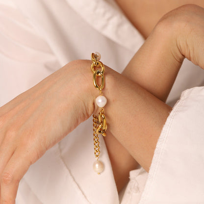 Ysabel Chunky Freshwater Pearl Bracelet 1