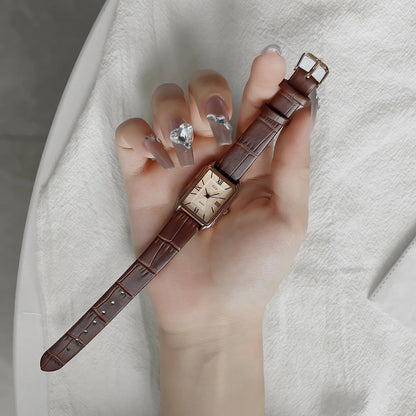 Bella Carré Leather Watch