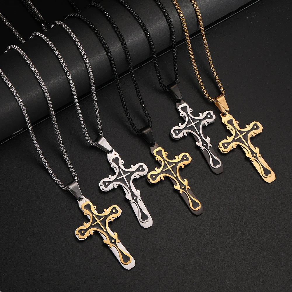 Trinity Cross Necklace