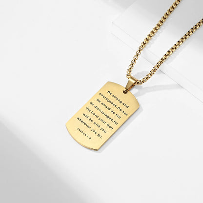 Cross Plate Necklace