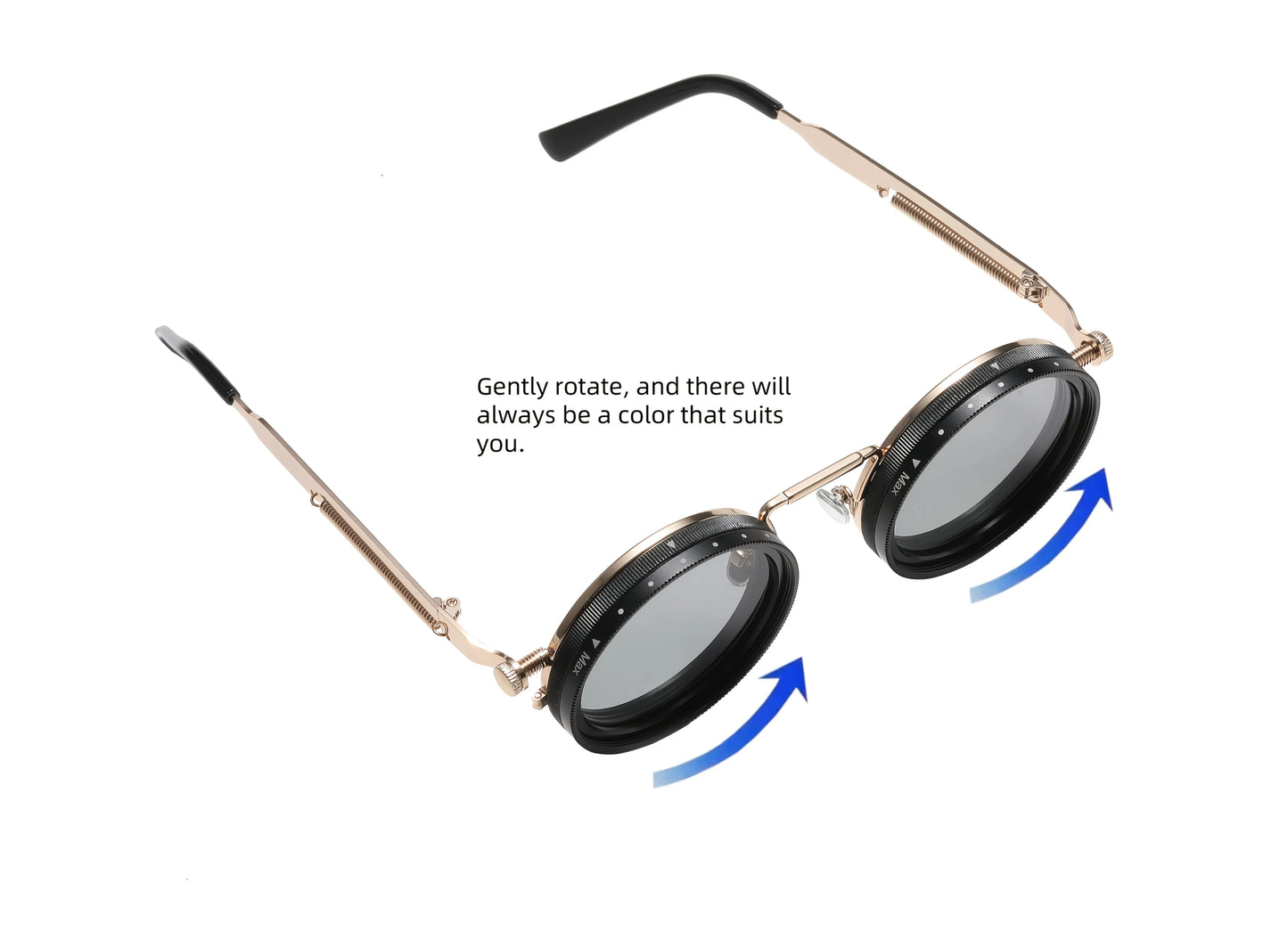 Steampunk Adjustable ND Dimmable Sunglasses