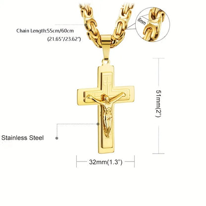 Sanctus Steel Cross Chain