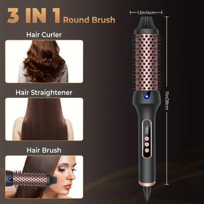 Heated Styling Brush 3-in-1 Ionic Hair Curler