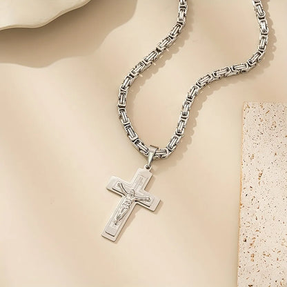 Sanctus Steel Cross Chain