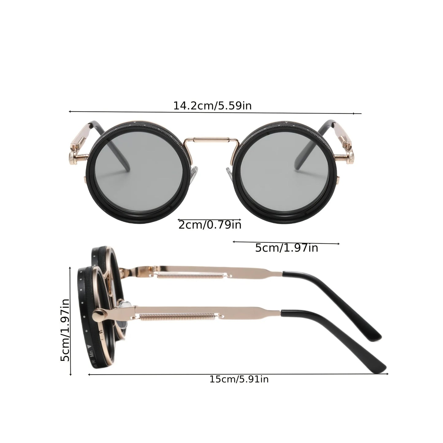 Steampunk Adjustable ND Dimmable Sunglasses