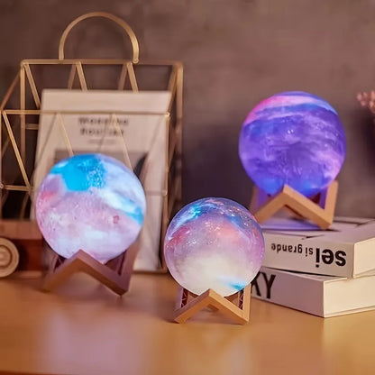 3D GALAXY MOON LAMP