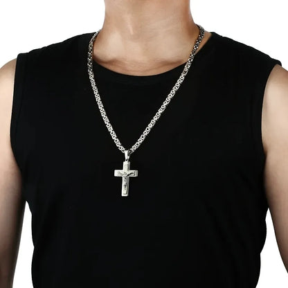 Sanctus Steel Cross Chain