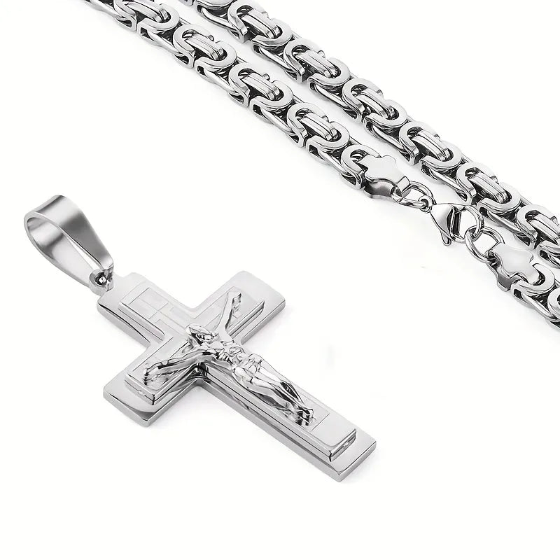 Sanctus Steel Cross Chain
